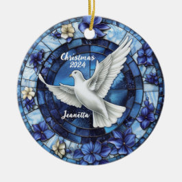 Kerstduif gepersonaliseerd Ornament