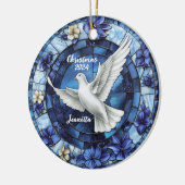 Kerstduif gepersonaliseerd Ornament (Links)