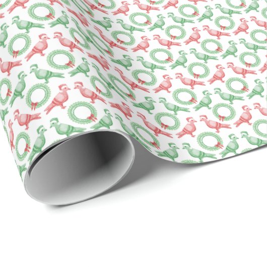 Kerstduif Inpakpapier (Rol Hoek)
