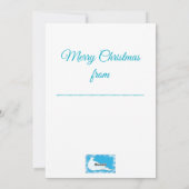 Kerstduif met Bel Feestdagenkaart (Achterkant)