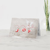 kerstduif met vreugde kaart (Voorkant)