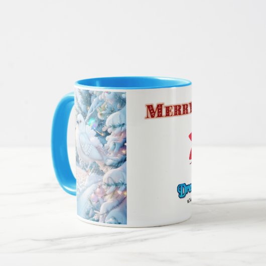 Kerstduif: Mok (Voorkant links)