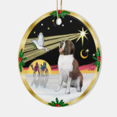 Kerstduif - Sint Bernard Keramisch Ornament (Links)