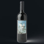Kerstduif van de Vrede Wijnfles Label Wijn Etiket<br><div class="desc">Deze kerstwijn label cadeau labels hebben een  duif op hen om rust en wijn te brengen op elke kerstbijeenkomst. Ze zijn een van de vele verschillende etiketten van kerstflessen die verkrijgbaar zijn bij Superkalifragilistic.</div>