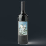 Kerstduif van de Vrede Wijnfles Label Wijn Etiket<br><div class="desc">Deze kerstwijn label cadeau labels hebben een  duif op hen om rust en wijn te brengen op elke kerstbijeenkomst. Ze zijn een van de vele verschillende etiketten van kerstflessen die verkrijgbaar zijn bij Superkalifragilistic.</div>