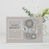 KERSTDUIF van VREDE Wenskaart Feestdagenkaart (Staand voorkant)