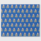 Kerstduitenbeer in gepantserde lichten cadeaupapier (Vlak)