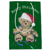 Kerstduitenbeer in gepantserde lichten medium cadeauzakje (Voorkant)