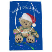 Kerstduitenbeer in gepantserde lichten medium cadeauzakje (Voorkant)