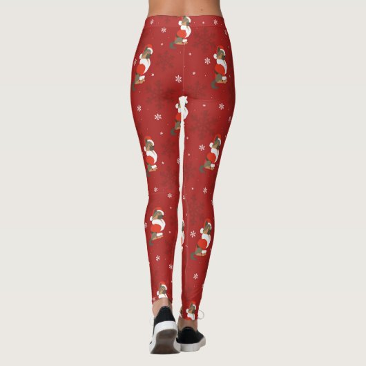 KerstDuits herderpatroon Leggings (Achterkant)