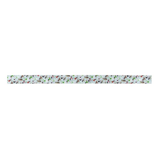 KerstDuits Shepherd Satin Ribbon Satijnen Lint (Voorkant)