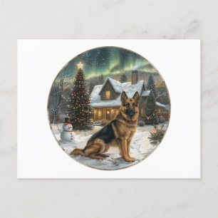 KerstDuitse Shepherd Dog Feestdagenkaart