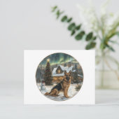 KerstDuitse Shepherd Dog Feestdagenkaart (Staand voorkant)