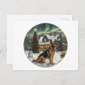 KerstDuitse Shepherd Dog Feestdagenkaart (Voorkant / Achterkant)