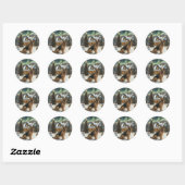KerstDuitse Shepherd Dog Ronde Sticker (Vel)