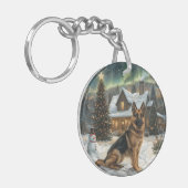 KerstDuitse Shepherd Dog Sleutelhanger (Voorkant Links)