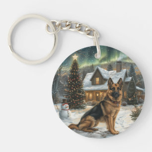 KerstDuitse Shepherd Dog Sleutelhanger
