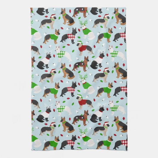 KerstDuitse Shepherd Kitchen Towel Theedoek (Verticaal)