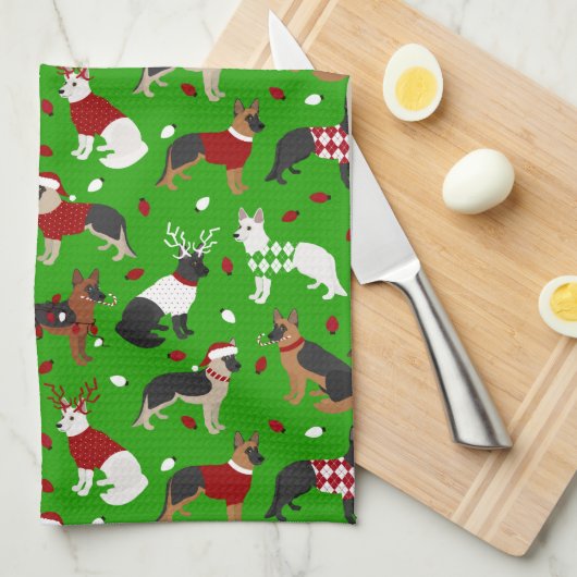 KerstDuitse Shepherd Kitchen Towel Theedoek (Quarter Fold)
