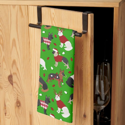 KerstDuitse Shepherd Kitchen Towel Theedoek (Derde Gevouwen)