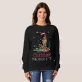 KerstDuitse Shepherd Pajama Lights Funny Gift Trui (Voorkant volledig)