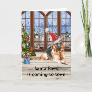 KerstDuitse Shepherd Santa Paws Feestdagen Kaart