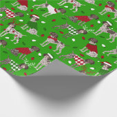 KerstDuitse Shorthaired Pointer Cadeaupapier (Hoek)