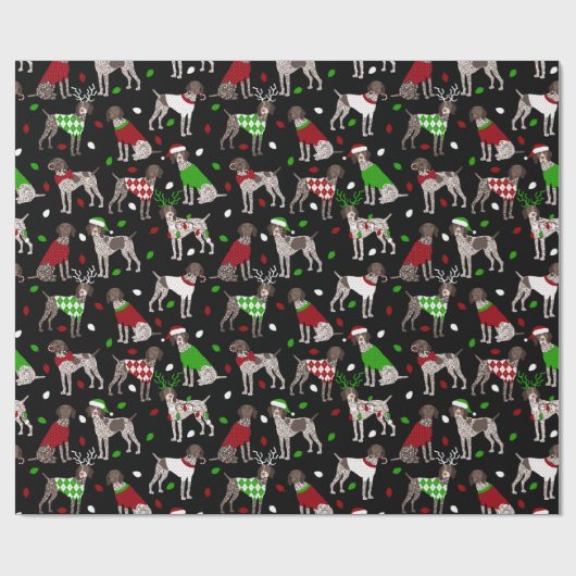KerstDuitse Shorthaired Pointer Cadeaupapier (Vlak)