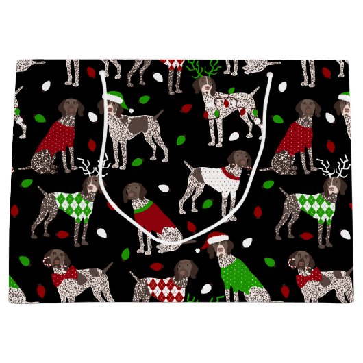 KerstDuitse Shorthaired Pointer Groot Cadeauzakje (Voorkant)