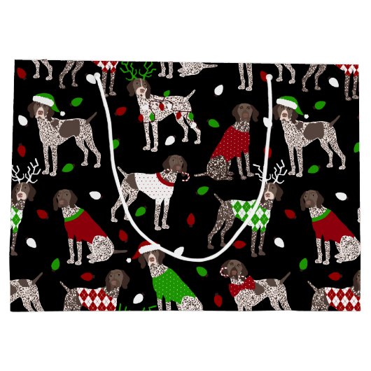 KerstDuitse Shorthaired Pointer Groot Cadeauzakje (Achterkant)