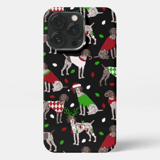 KerstDuitse Shorthaired Pointer iPhone Hoesje (Achterkant)