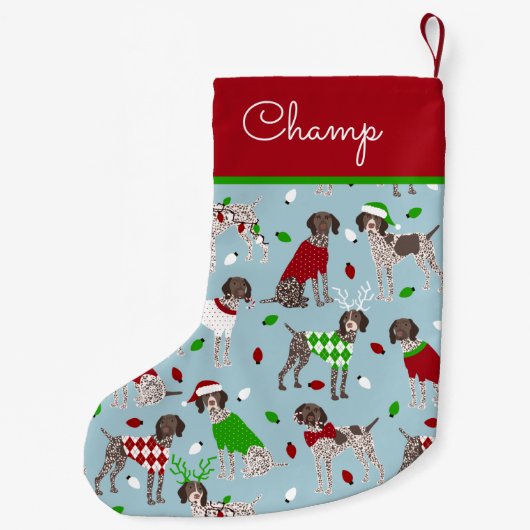 KerstDuitse Shorthaired Pointer Kleine Kerstsok (Achterkant)
