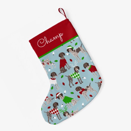 KerstDuitse Shorthaired Pointer Kleine Kerstsok (Achterkant (Hangend))