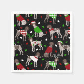 KerstDuitse Shorthaired Pointer Napkins Servet (Voorkant)
