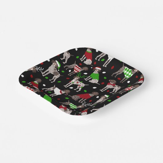 KerstDuitse Shorthaired Pointer Papieren Bordje (Gebogen)