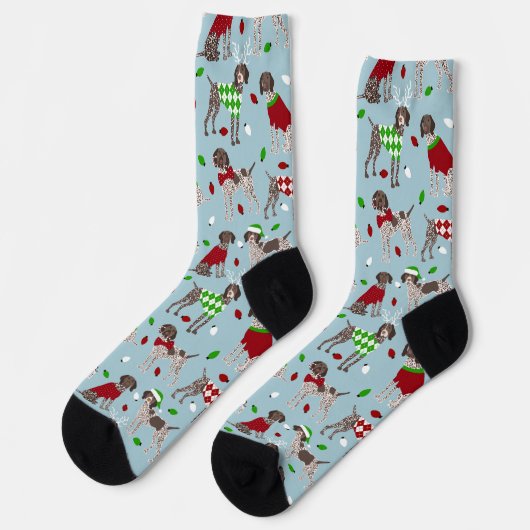 KerstDuitse Shorthaired Pointer Socks Sokken (Links)
