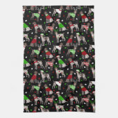 KerstDuitse Shorthaired Pointer Theedoek (Verticaal)