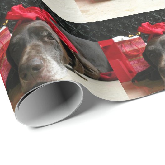 Kerstduitse stengelige aanwijzer cadeaupapier (Rol Hoek)