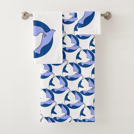 Kerstduiven Bad Handdoek (Insitu)