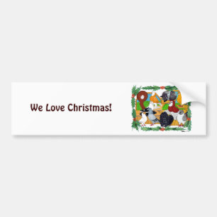 kerstduiven bumpersticker