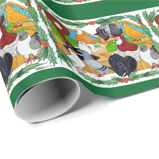 kerstduiven cadeaupapier (Rol Hoek)