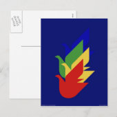 kerstduiven feestdagenkaart (Voorkant / Achterkant)