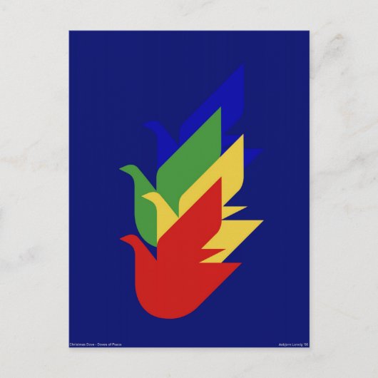 kerstduiven feestdagenkaart (Voorkant)