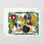 kerstduiven feestdagenkaart (Voorkant / Achterkant)