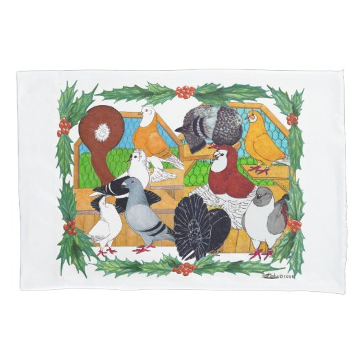 kerstduiven kussensloop (Voorkant)