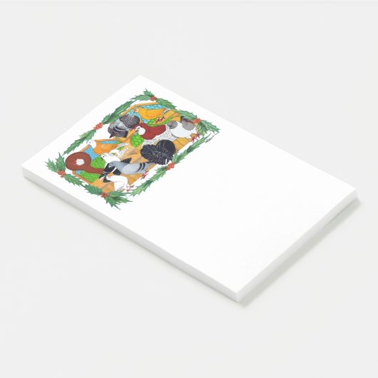 kerstduiven post-it® notes (Schuin)
