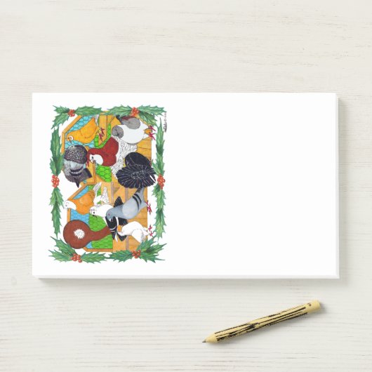 kerstduiven post-it® notes (Op bureau)