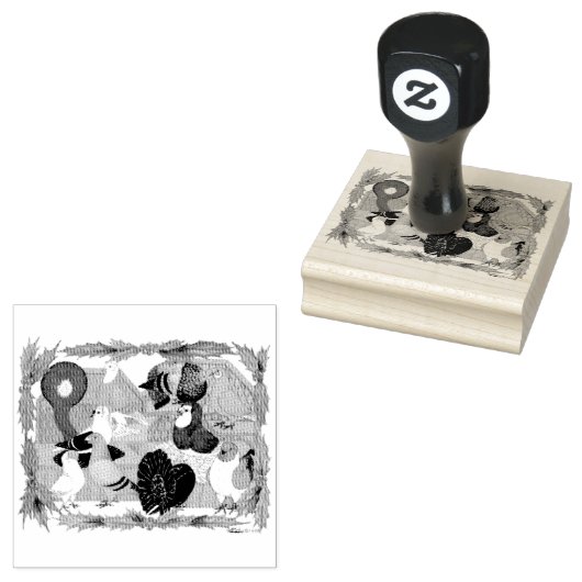 kerstduiven rubberstempel (Gestempeld)
