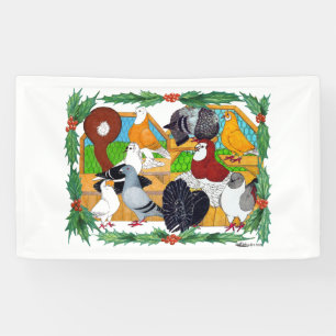 kerstduiven spandoek