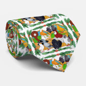 kerstduiven stropdas (Opgerold)